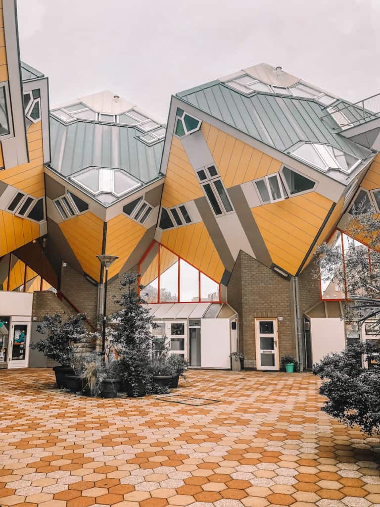 Yellow cube houses - one of the best places to visit in the Netherlands