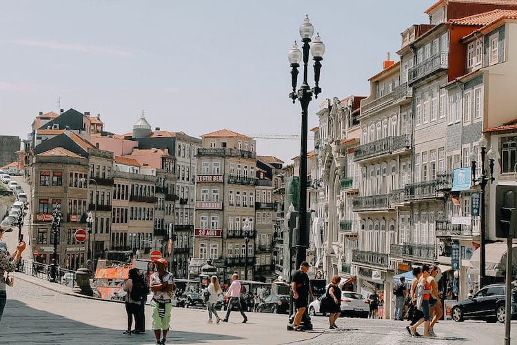 Buildings and streets of Porto