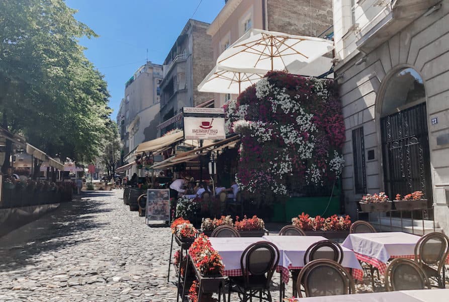 City street in Belgrade on of the cheapest countries in Europe
