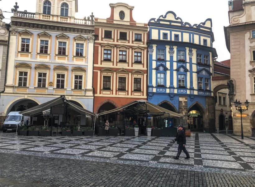 Colorful buildings in Pragues Old Town