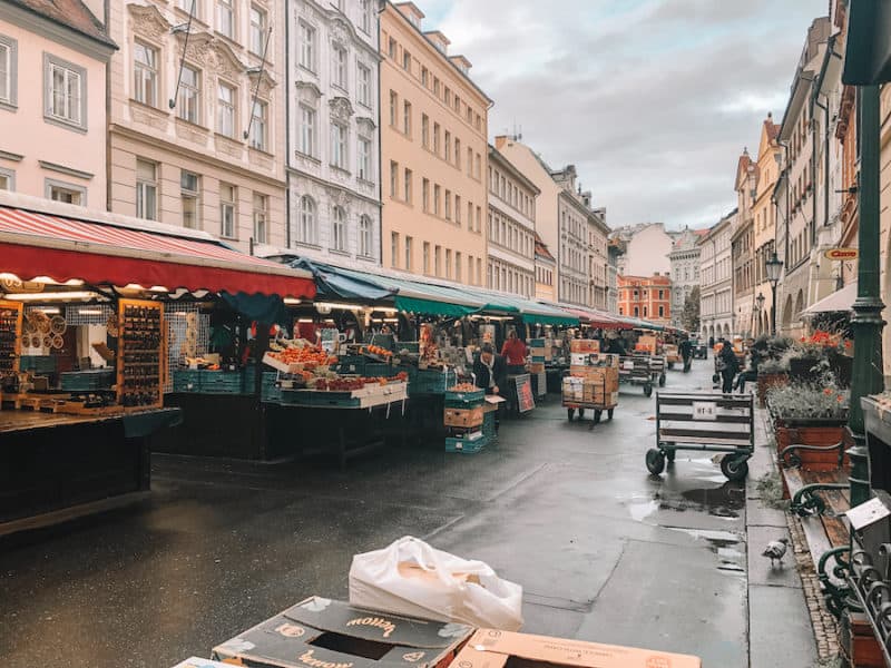 Street market in Prague 