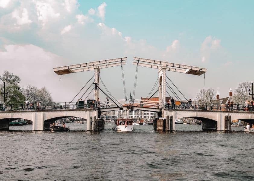 White bridge in Amsterdam
