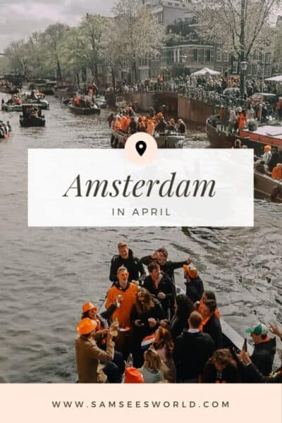 Amsterdam in April pin