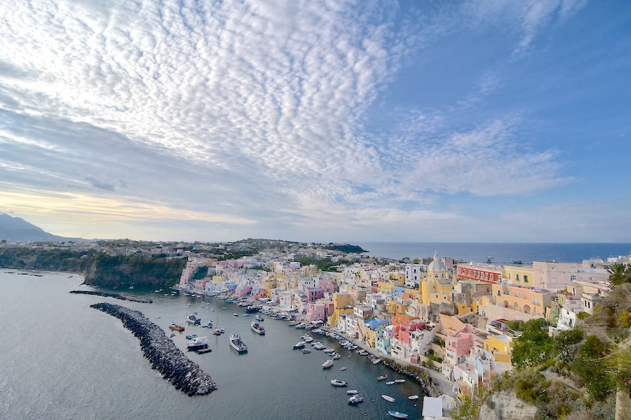 Long view of the island of Procida