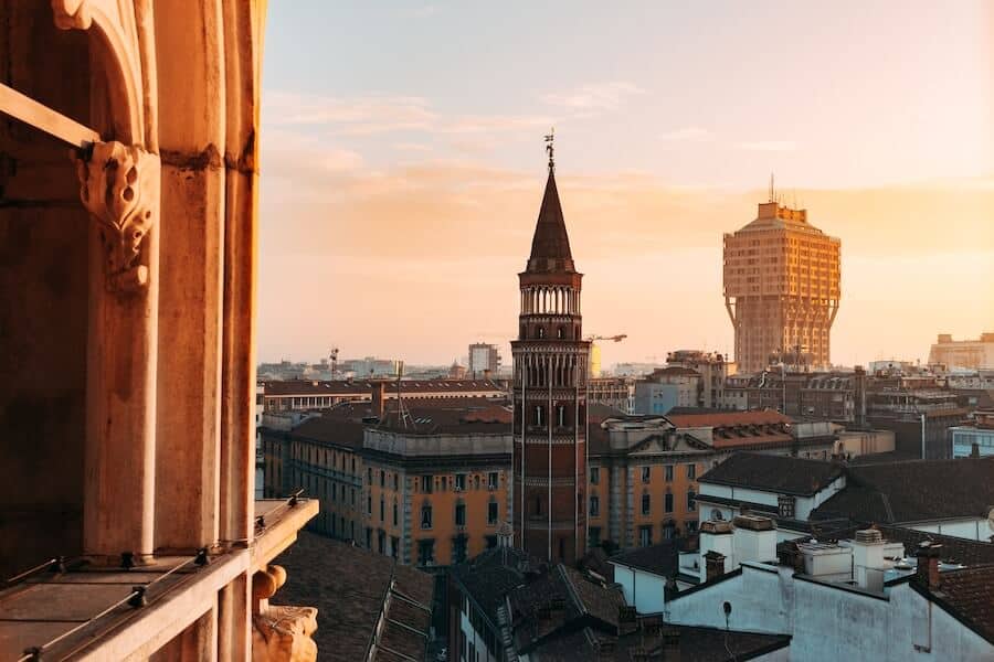 View over the city of Milan