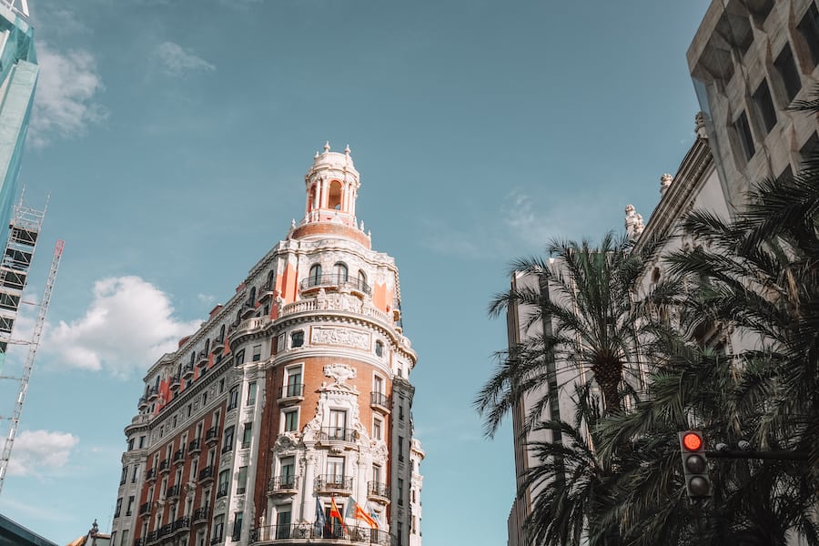 Pink building in Valencia