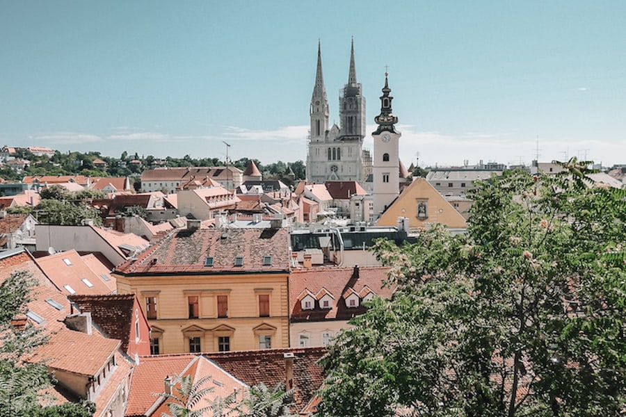 Buildings in Zagreb, Croatia