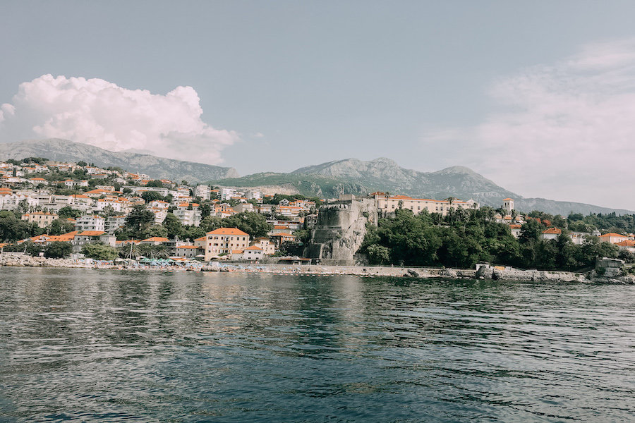 Budva city from the sea