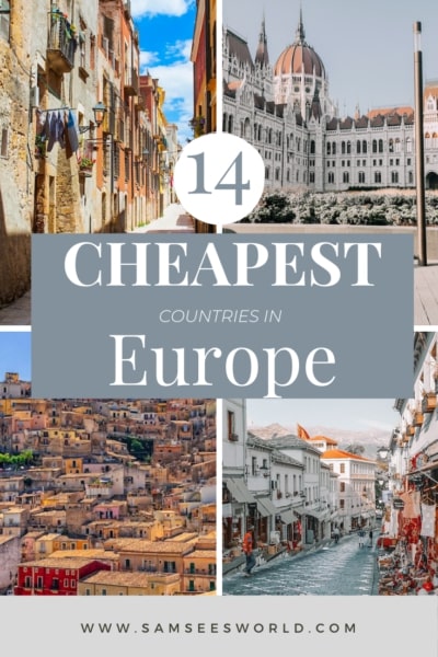 Cheapest countries in Europe pin