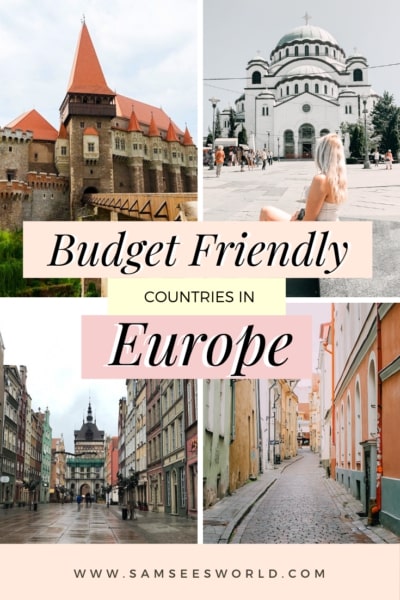 Cheapest countries in Europe pin