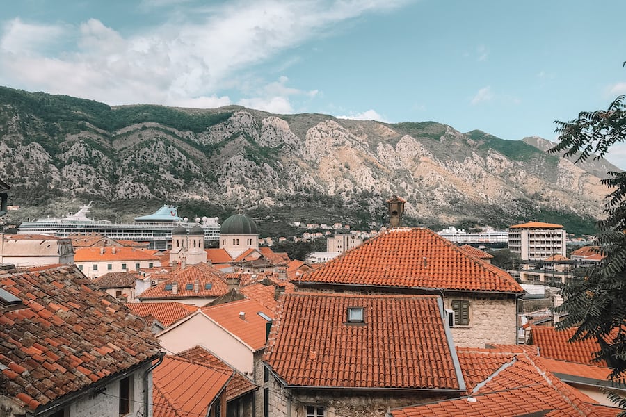 Orange thatched rooftops of Dubrovnik