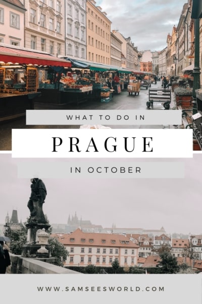 Prague in October Pinterest pin