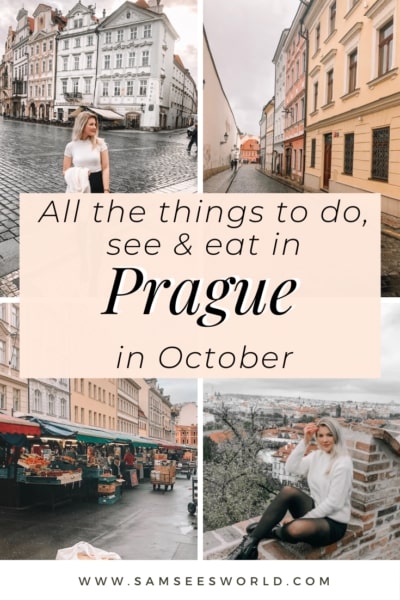 Prague in October Pinterest pin