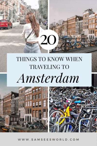 Amsterdam travel tip pins