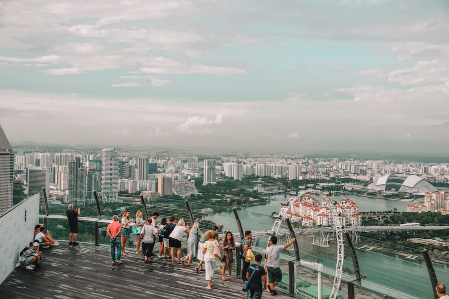 View from top of Marina Bay Sands