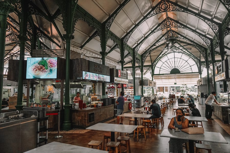 Street food center in Singapore