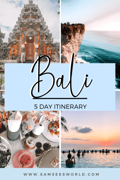 5 day Bali itinerary pin 