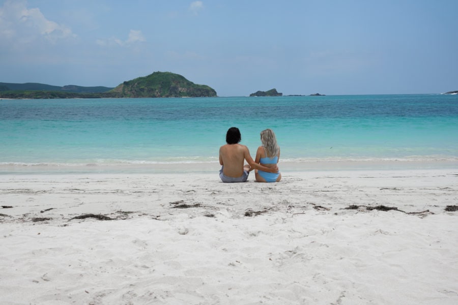 Couple on Tanjung Aan Beach