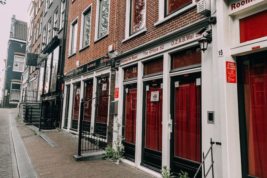 street in Amsterdams Red Light District