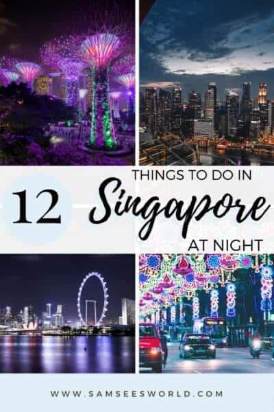 Things to do in Singapore at night pin