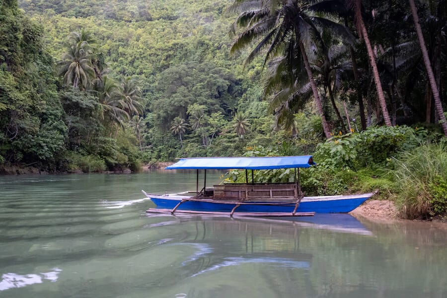 Boat on the water on Bohol Island