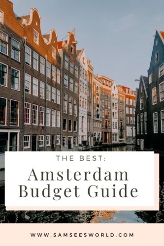 Amsterdam on a budget pin