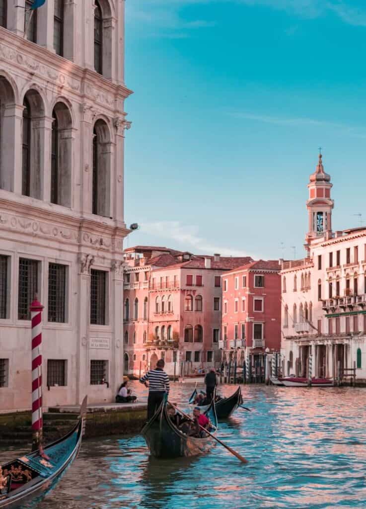 Gondola on the water in Venice