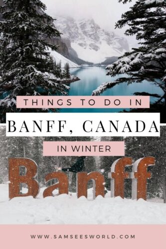 Things to do in Banff in winter pin