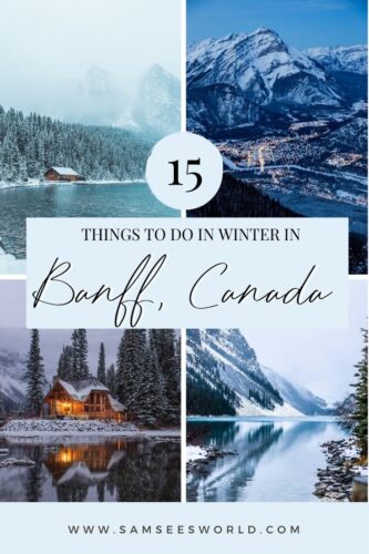 Things to do in Banff in winter pin