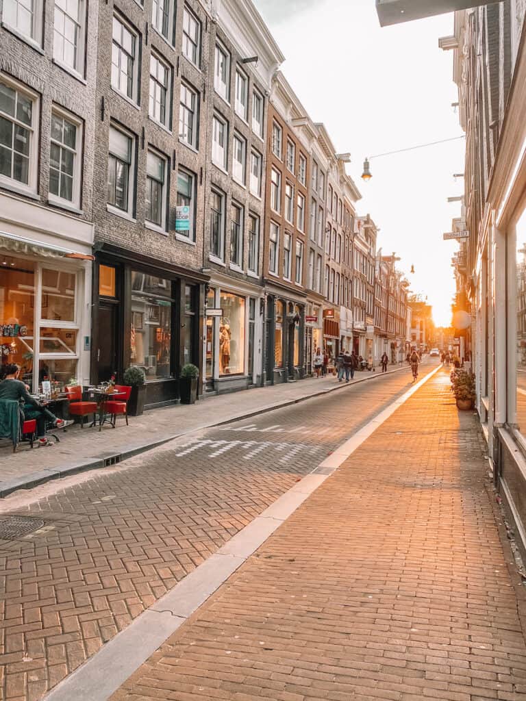 Empty street of Amsterdam