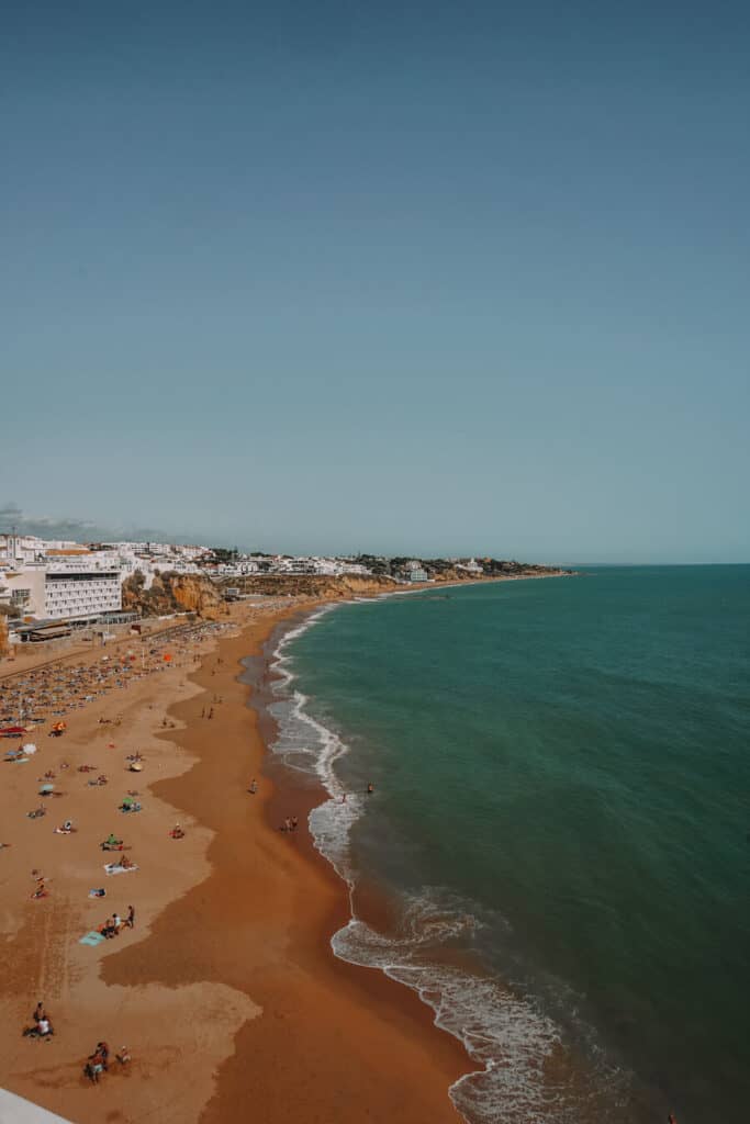 Things to do in Albufeira - coastal view of the beach