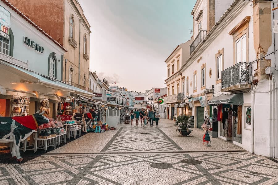 Street lined with shops