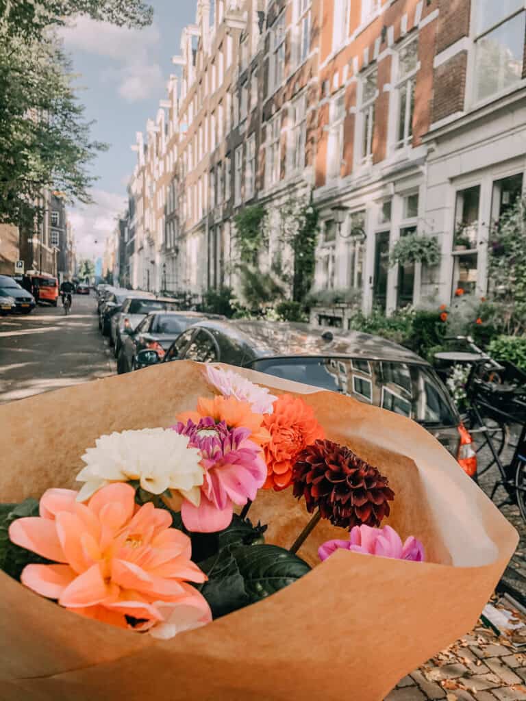 Bouquet of flowers in Amsterdam