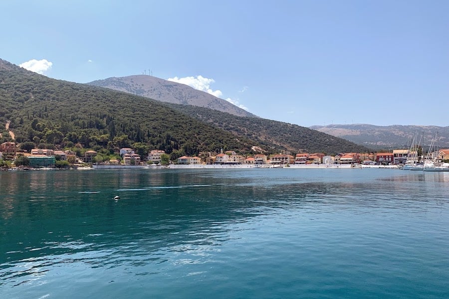 Blue water and mountains