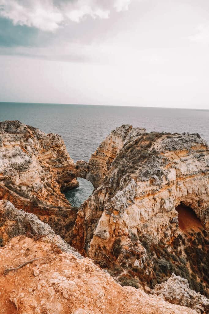 Orange coloured cliffs