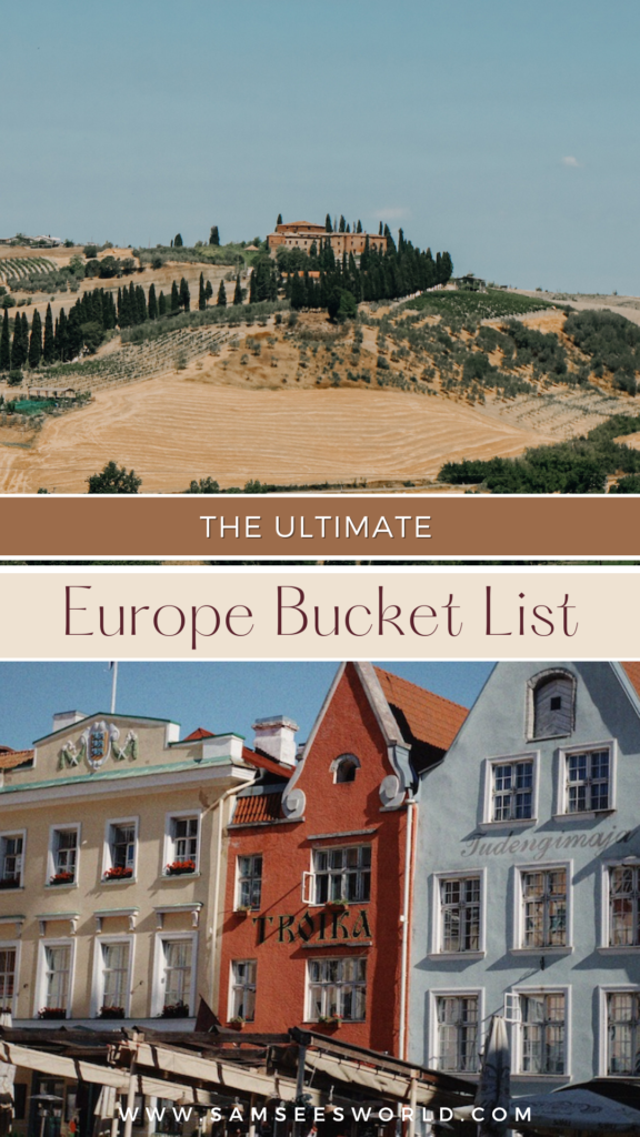 Europe Bucket List