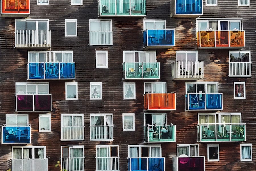 colourful apartment building