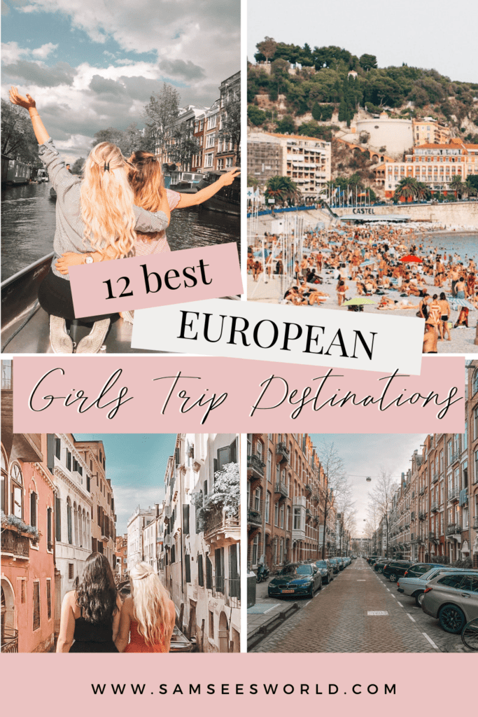 European girls trip destinations pin 