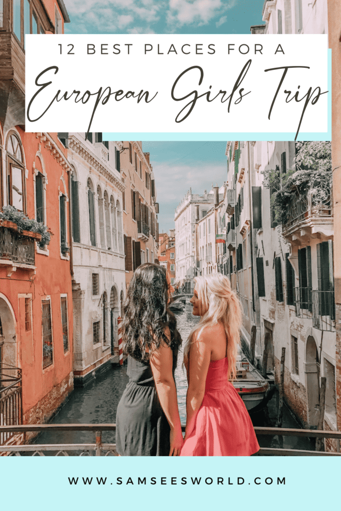 European girls trip destinations pin 