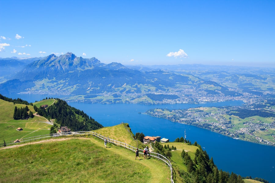 View from the Mount Rigi, Lucerne, Switzerland