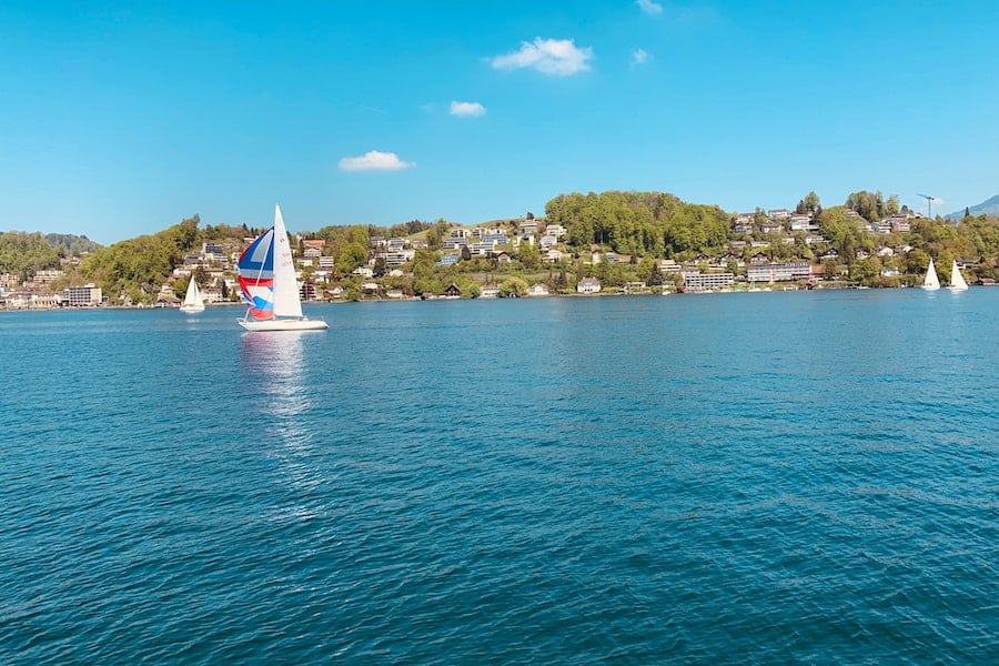 Boat on Lake Lucerne