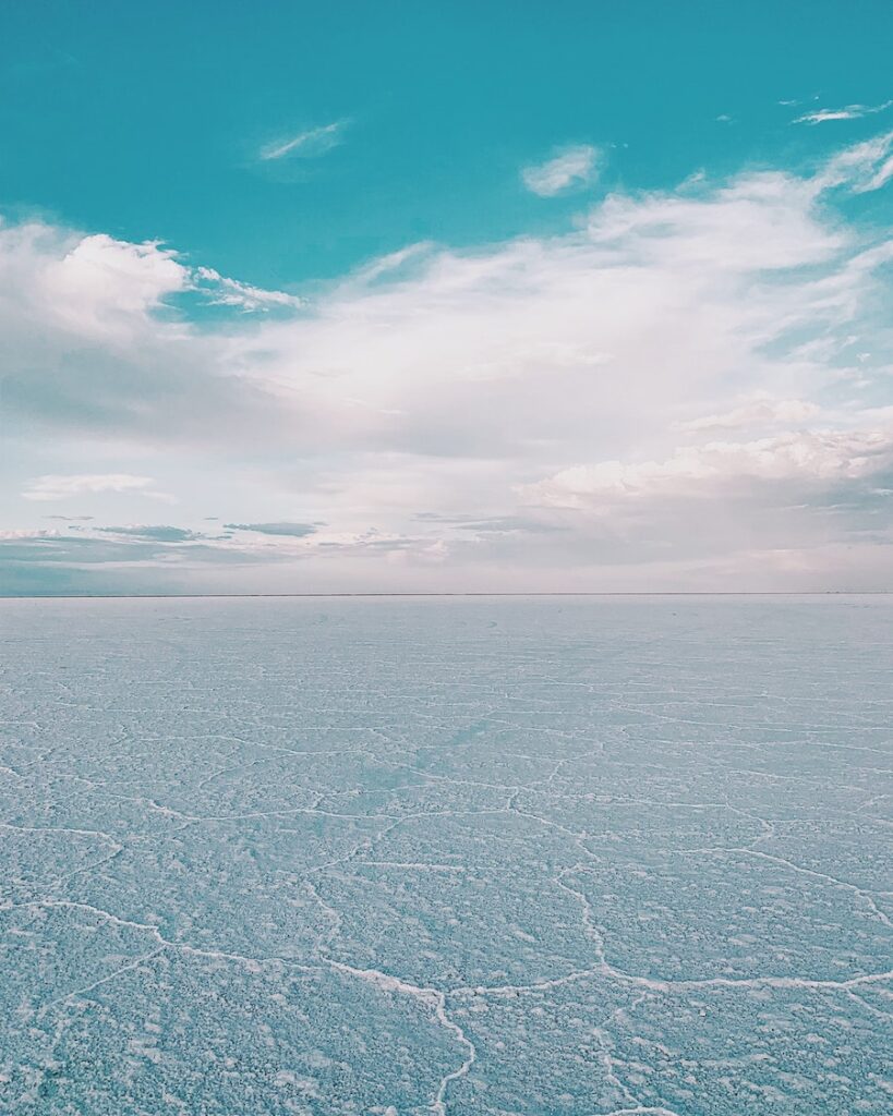 Endless stretch of white sand