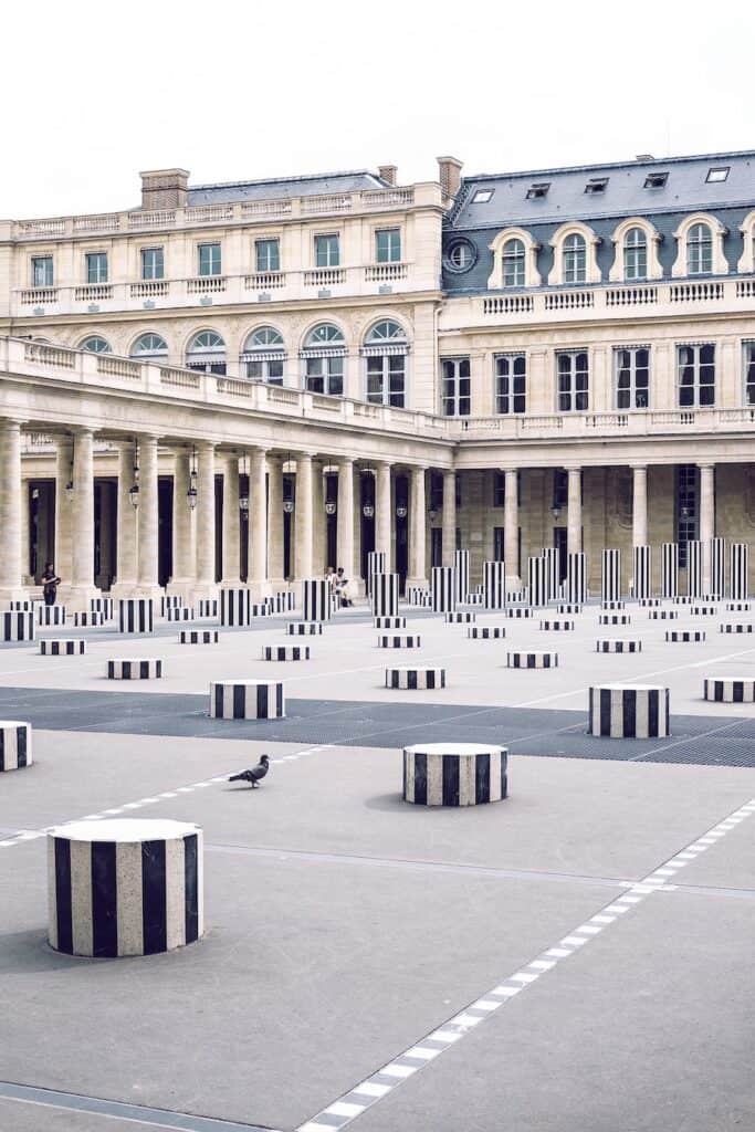 The Jardin du Palais Royal, also known as Royal Garden, in the center of Paris.