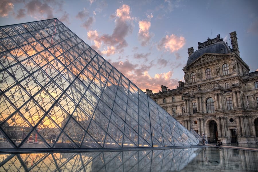 The Louvre during sunrise