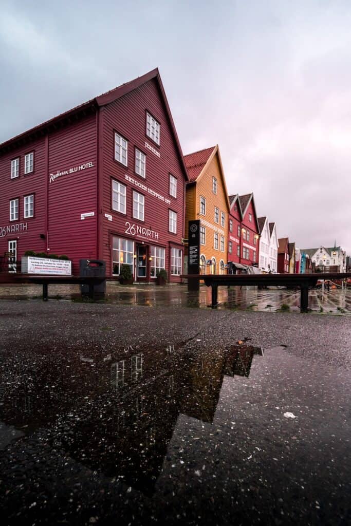 Buildings in Bryggen District