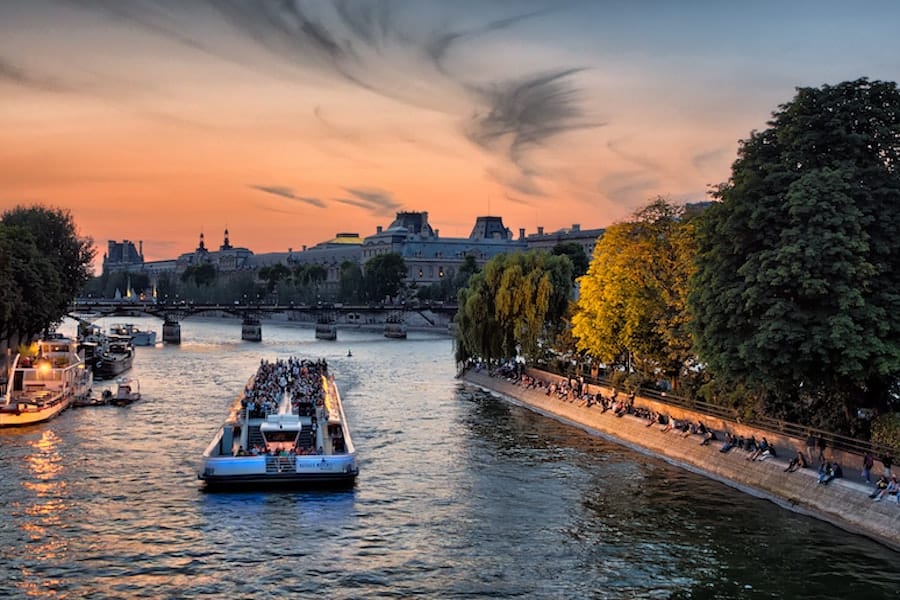 Evening cruise on the Seine