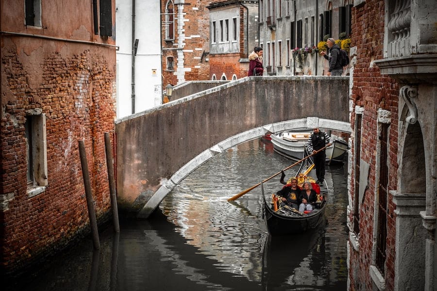 Gondola in Venice in Winter