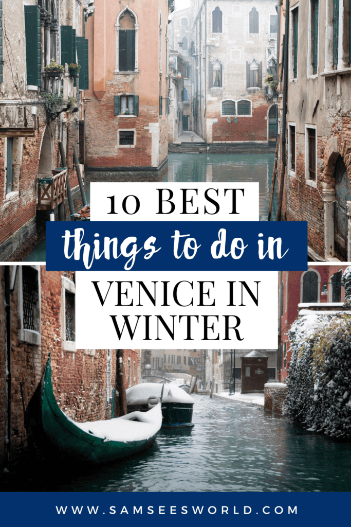Venice in winter pin