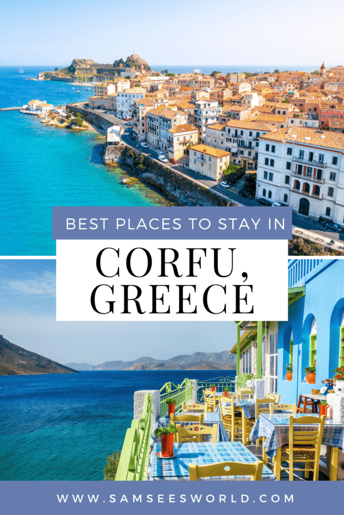 where to stay in Corfu pin