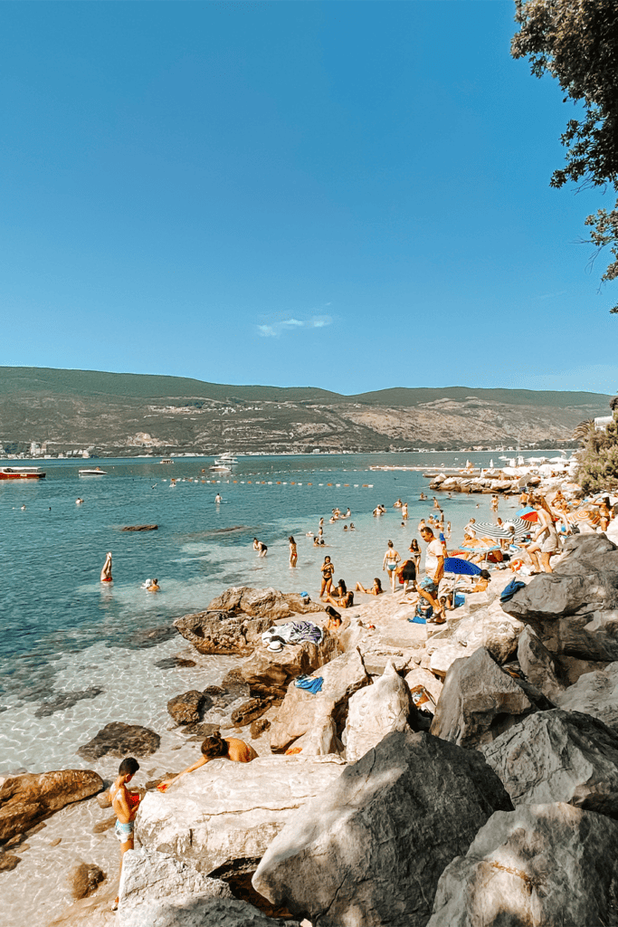 Beach in Herceg Novi Montenegro.
